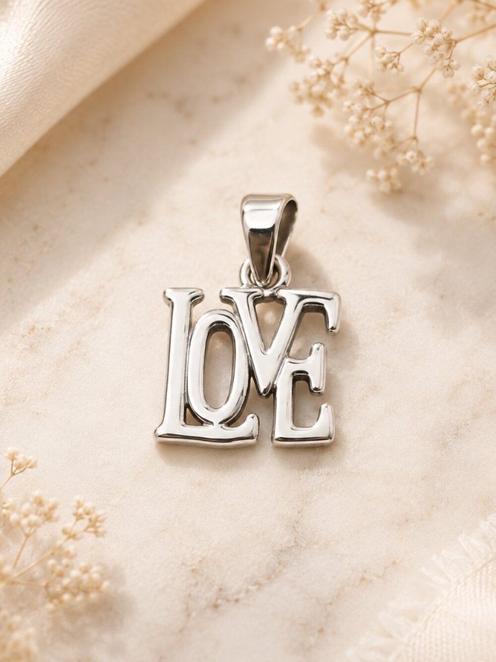 Mexican Sterling Silver .925 LOVE Pendant | Made in Mexico